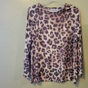 MISSLOOK Leopard Print Sweatshirt - Brown and Cream